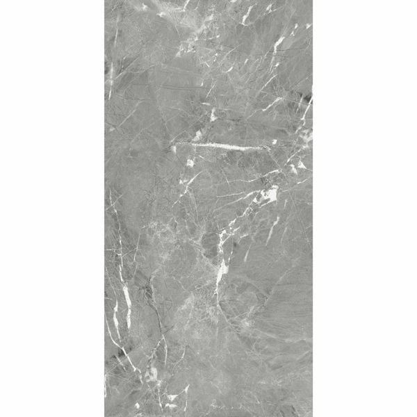 Makrana Breccia Grey Polished Marble Effect Tile 300x600